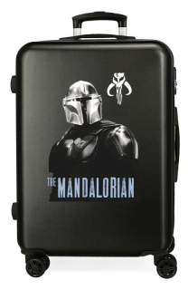 JOUMMABAGS Cestovní kufr ABS Star Wars Mandalorian ABS plast skořepinový se zámkem 68 x 48 x 26