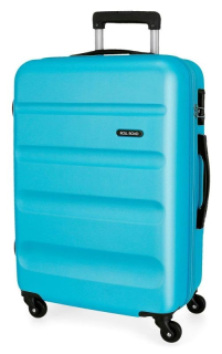 JOUMMABAGS Cestovní kufr ABS Roll Road Flex Light Blue  ABS plast se zámkem, 75 cm