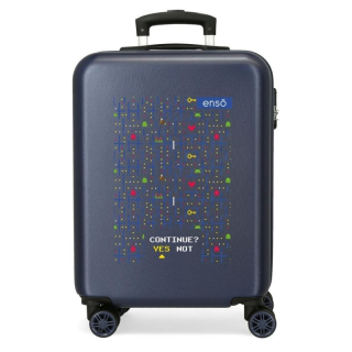 JOUMMABAGS Cestovní kufr ABS Enso Gamer Navy  ABS plast skořepinový se zámkem 55 x 38 x 20 