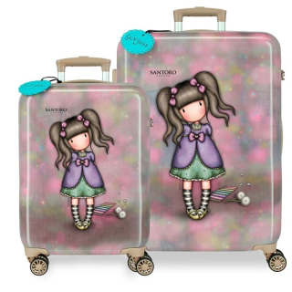 JOUMMABAGS Sada cestovních kufrů Santoro Gorjuss A Whispered Key plast se zámkem, 55/67 cm