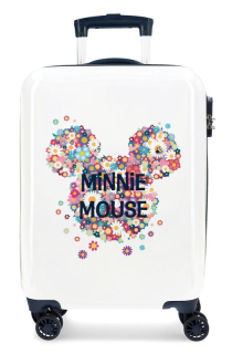 JOUMMABAGS Cestovní kufr ABS Minnie Sunny Day Flowers Blue ABS plast skořepinový se zámkem, 55 cm