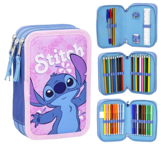 CERDA Penál LILO A STITCH třípatrový s výbavou 