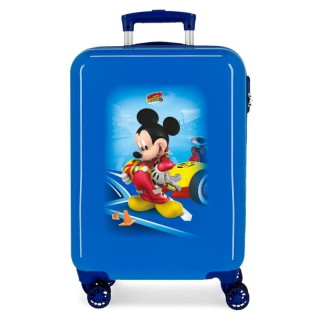 JOUMMABAGS Cestovní kufr ABS Mickey Lets Roll blue ABS plast skořepinový se zámkem,, 55 cm