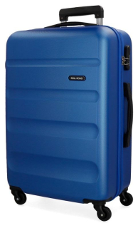 JOUMMABAGS Cestovní kufr ABS Roll Road Flex Blue ABS plastskořepinový se zámkem, 75 cm