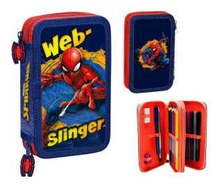 EUROSWAN Penál SPIDERMAN dvoupatrový s výbavou