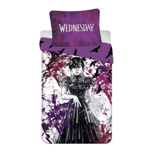 JERRY FABRICS Povlečení Wednesday Raven micro  Polyester - mikrovlákno, 140/200, 70/90 cm