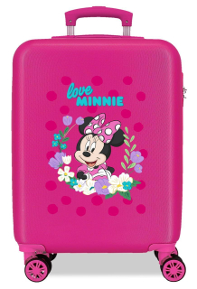 JOUMMABAGS Cestovní kufr Minnie Golden Days Pink se zámkem 55 x 38 x 20