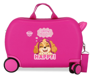 JOUMMABAGS Dětský kufřík odrážedlo na kolečkách TLAPKOVÁ PATROLA Playful fuchsia 45 x 31 x 20