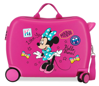 JOUMMABAGS Dětský kufřík odrážedlo na kolečkách MINNIE Enjoy Minnie Hi love MAXI 50 x 38 x 20 