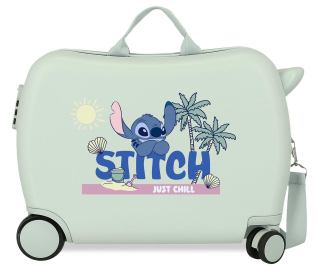 JOUMMABAGS Dětský kufřík odrážedlo na kolečkách LILO A STITCH Just chill mintový MAXI 50 x 38 x 20