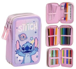 CERDA Penál LILO A STITCH třípatrový s výbavou