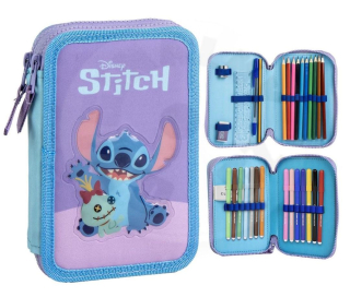 EUROSWAN Penál LILO A STITCH dvoupatrový s výbavou