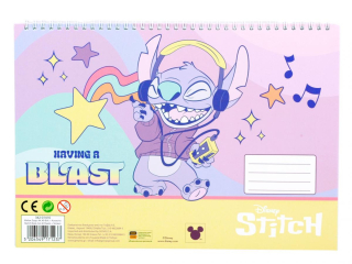 SPIRÁLOVÝ BLOK SE SAMOLEPKAMI LILO A STITCH  A4, uni