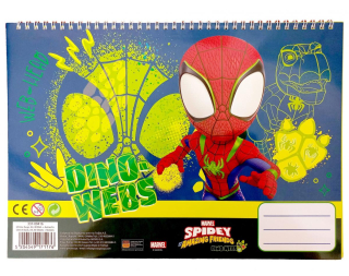 SPIRÁLOVÝ BLOK SE SAMOLEPKAMI SPIDEY  A4, uni