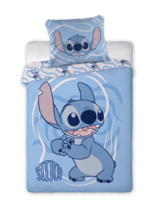 FARO Povlečení do postýlky Lilo and Stitch blue  Bavlna, 100/135, 40/60 cm