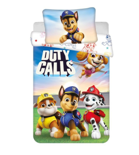 JERRY FABRICS Povlečení do postýlky Paw Patrol PP556 baby Bavlna, 100/135, 40/60 cm