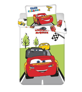 JERRY FABRICS Povlečení do postýlky Cars Champion baby Bavlna, 100/135, 40/60 cm