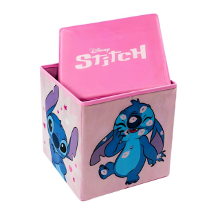 AYMAX Taburet LILO A STITCH s úložným prostorem růžový 30x30x30O A STITCH, uni