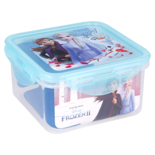 STORLINE Dóza na potraviny FROZEN II ELSA ANNA A OLAF modrá čtverec 730ml