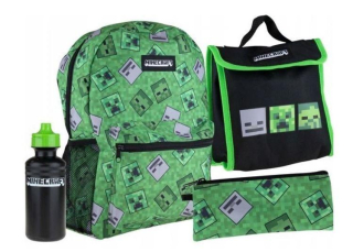 OFICIÁLNÍ LICENCE  Školní sada MINECRAFT s batohem 4 dílná 