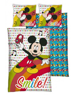 OFICIÁLNÍ LICENCE Povlečení MICKEY MOUSE, 140 x 200 cm, 63 x 63