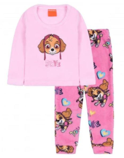 EPLUSM Pyžamo TLAPKOVÁ PATROLA SKYE chlupaté coral fleece dívčí, vel. 92/98