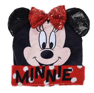 SUN CITY Čepice MINNIE červená ušatá, vel.52