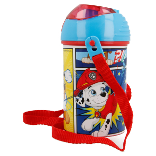 STORLINE Lahev plastová TLAPKOVÁ PATROLA KOMIKS s krytem a popruhem 450ml