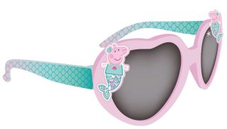 EPLUSM Sluneční brýle PEPPA PIG Mořská panna srdíčka dívčí růžové