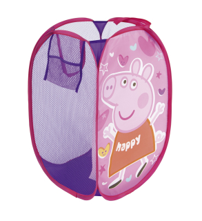 ARDITEX Úložný koš na hračky PEPPA PIG síťovaný růžový