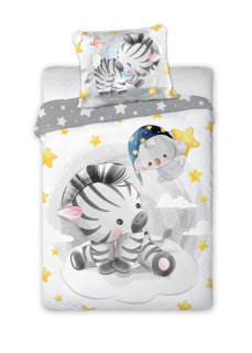 FARO Povlečení do postýlky Zebra, 100/135, 40/60 cm