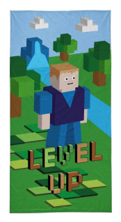 DETEXPOL Osuška MINECRAFT Level Up  Bavlna - Froté, 70/140 cm