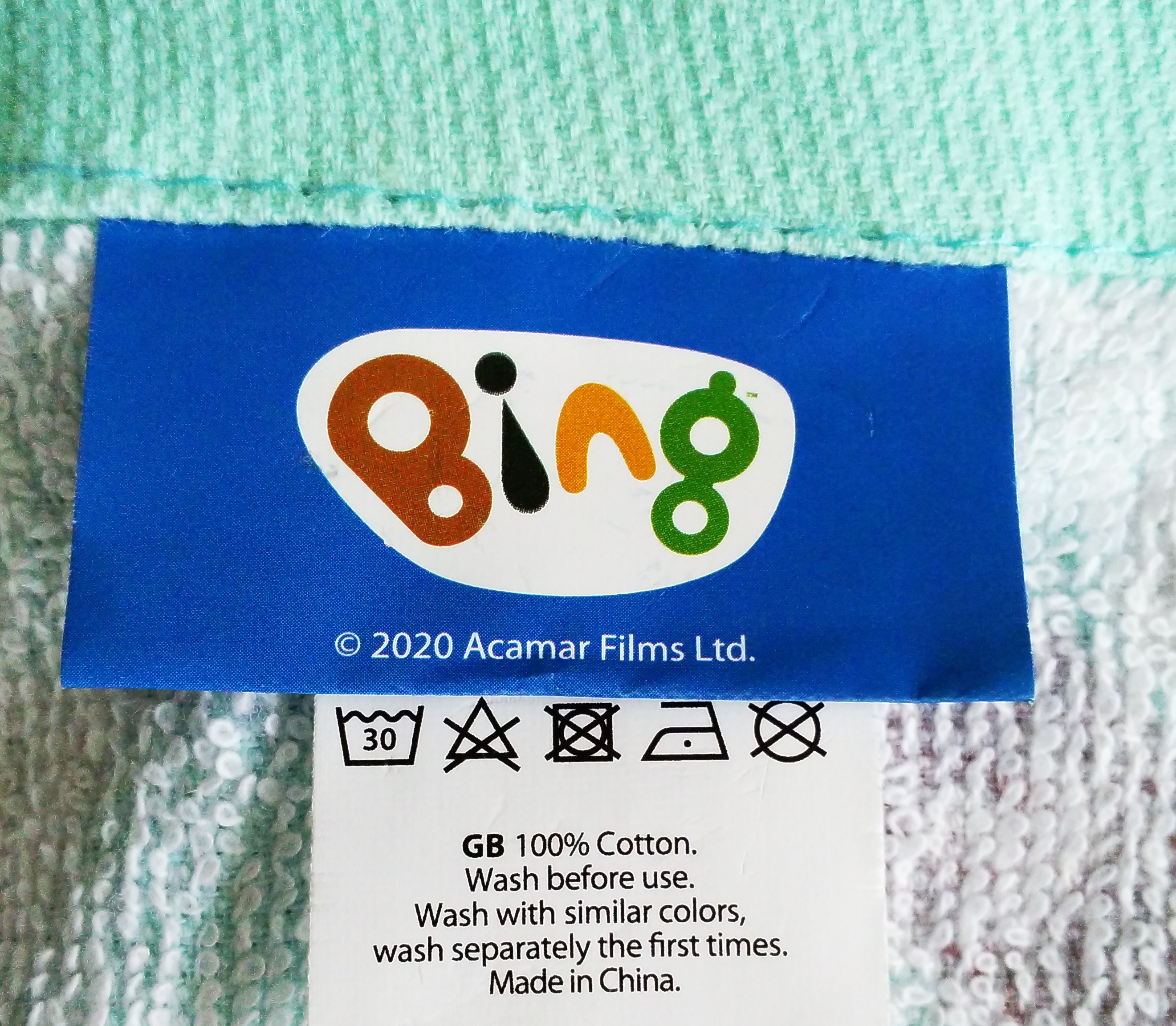 pončo KRÁLÍČEK BING - Bing, Flop a Sula s puntíky bavlna
