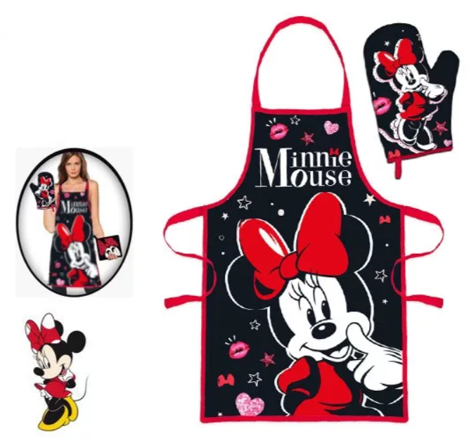 EUROSWAN Dámská zástěra MINNIE set s rukavicí 