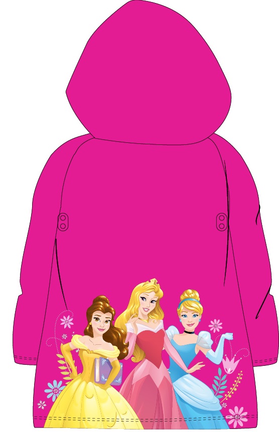 EPLUSM Pláštěnka PRINCEZNY dívčí růžová, vel. 110/116